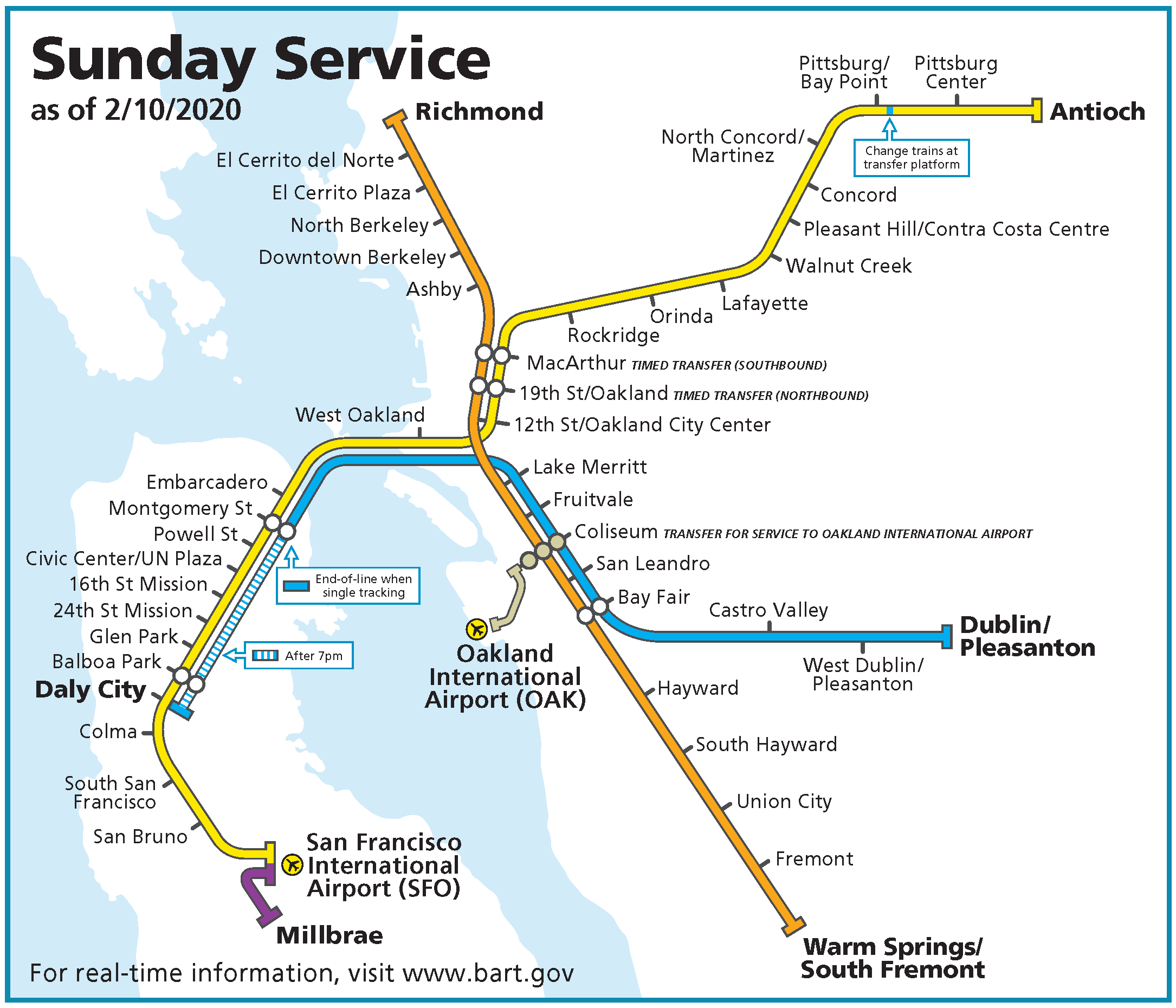 New Sunday Service Plan To Begin In February | Bay Area Rapid Transit